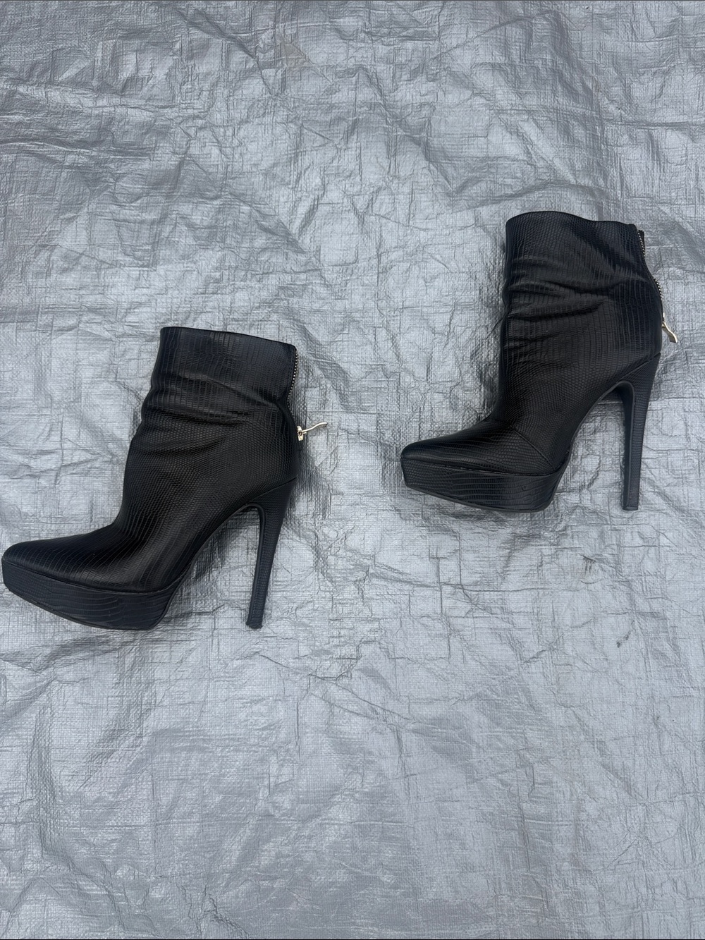 Black High Heel Ankle Boots